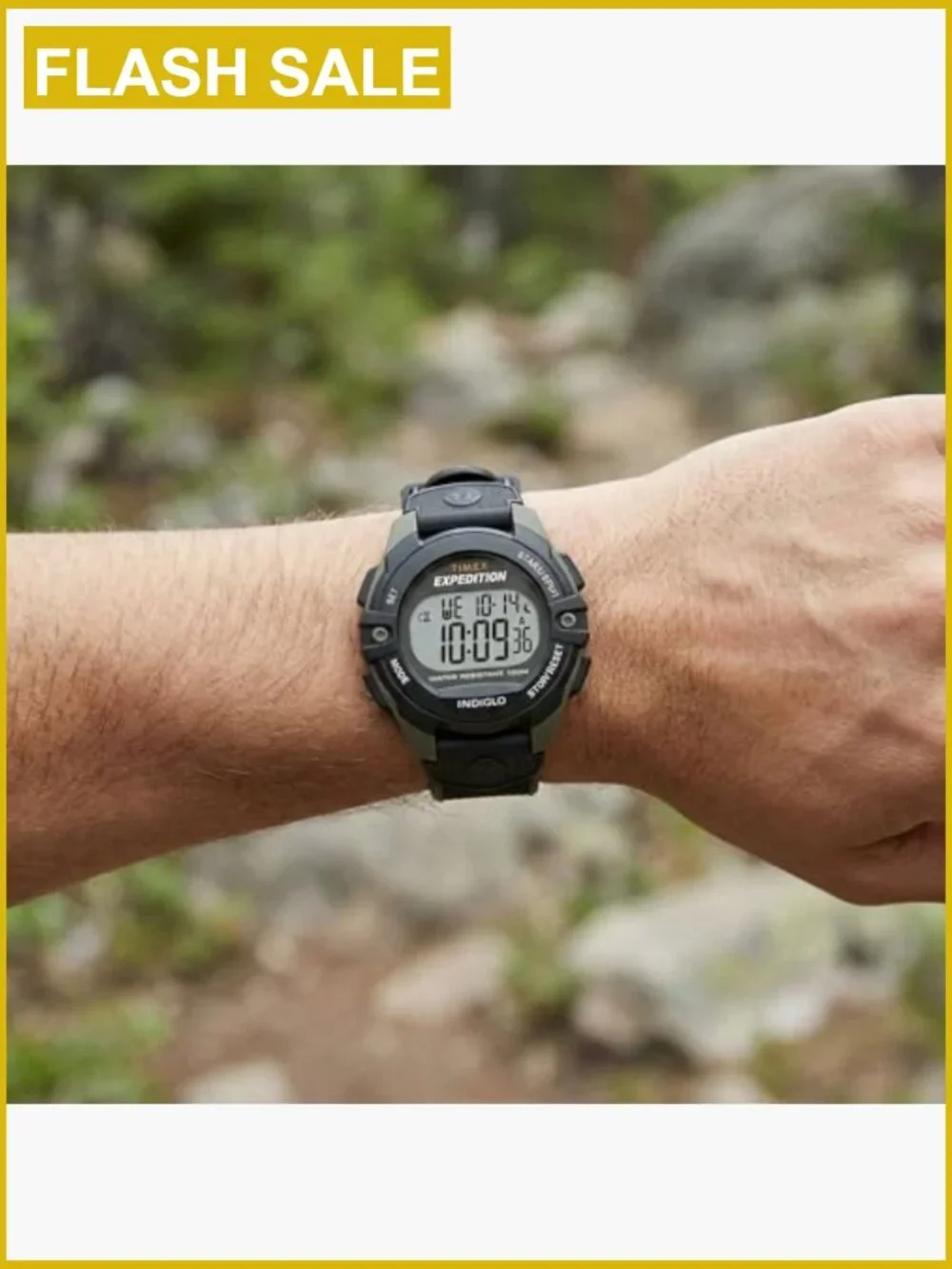 Men's Digital Sport Watch 100-Hour Chronograph Water Resistant 41mm